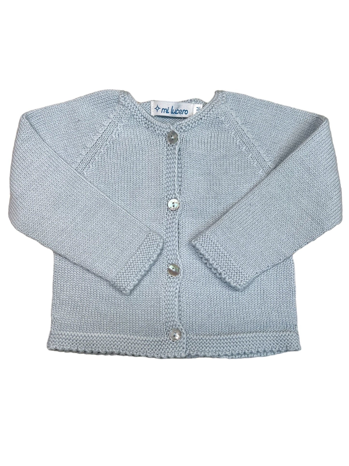 Four Button Cardigan - Light Blue