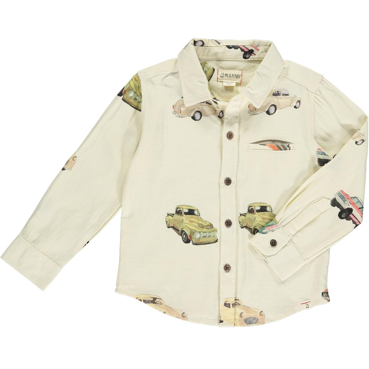 Printed Car Woven Shirt