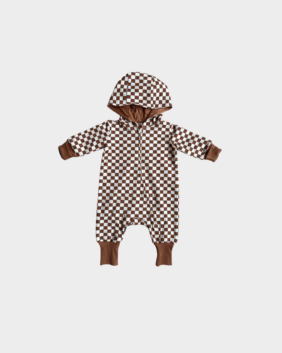 Zip Romper | Checkered