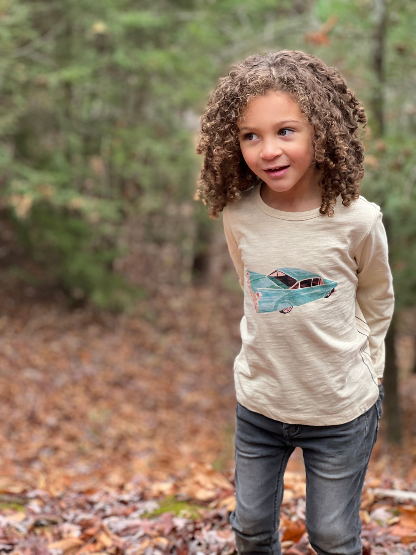 Classic Car Printed Raglan Tee