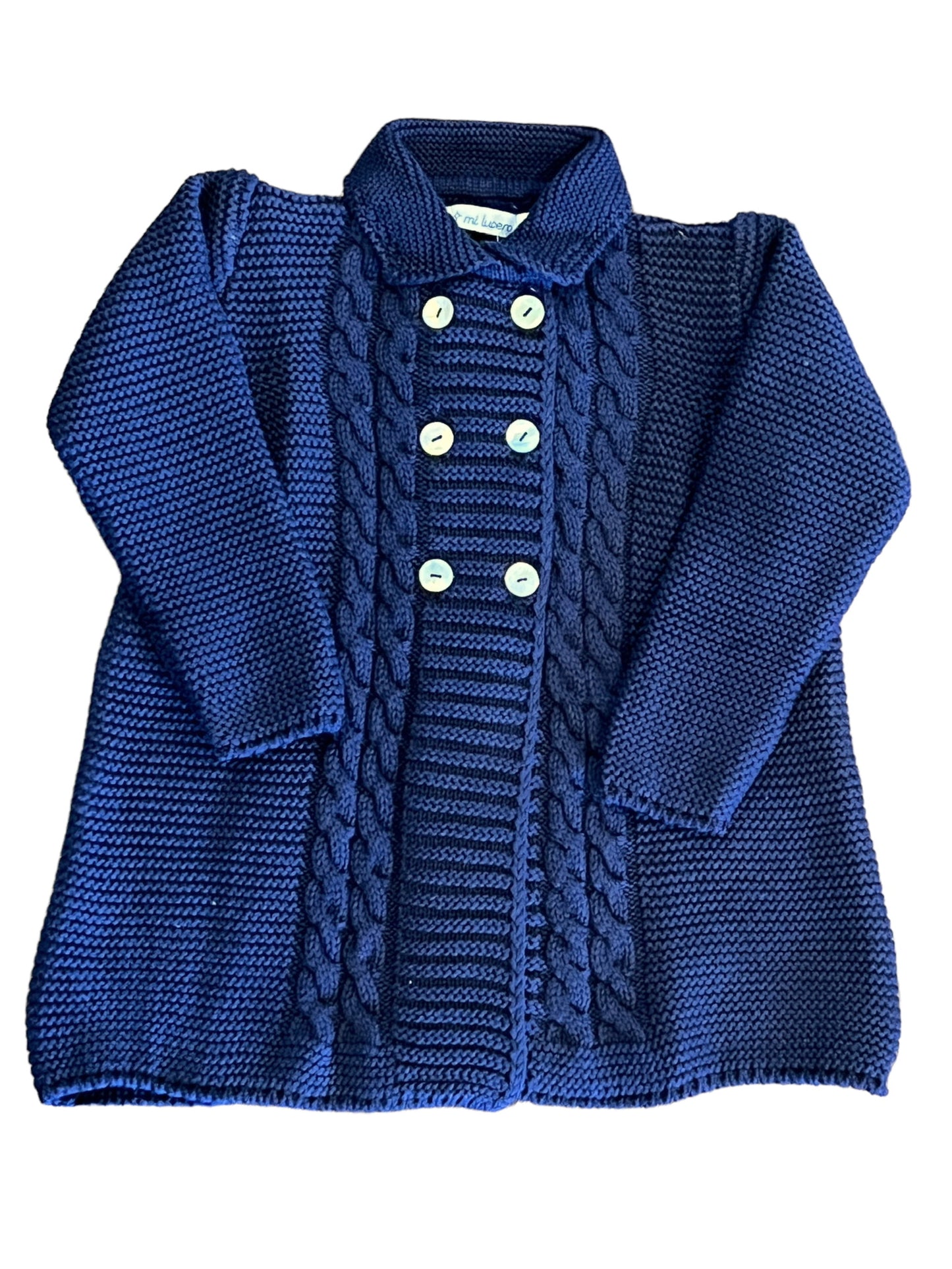 Double Breasted Coat - Navy