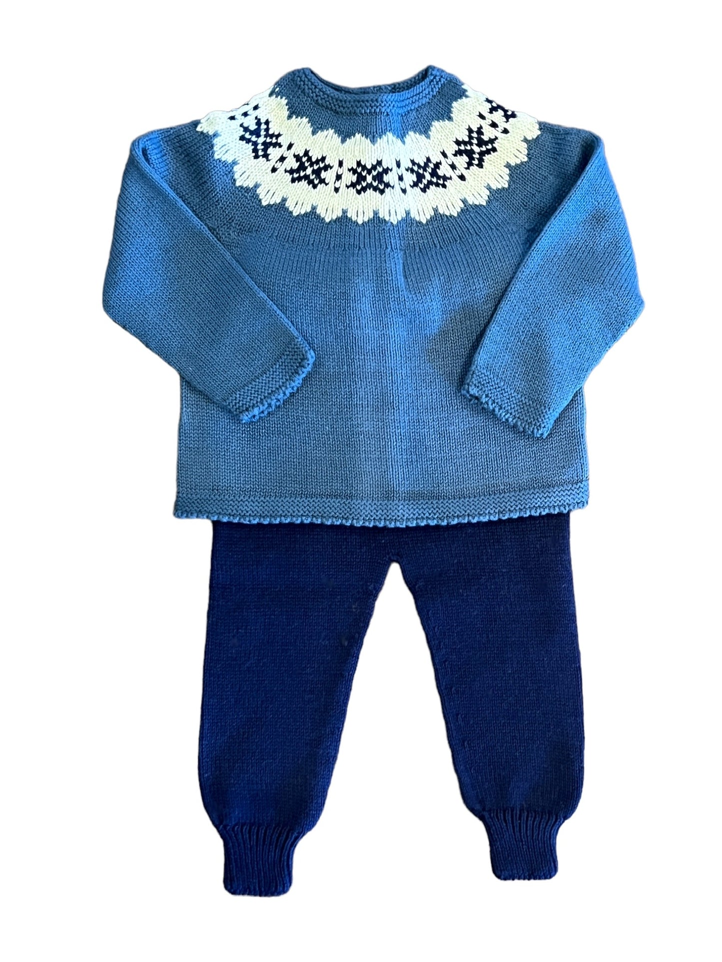 Fair Isle Jogger Set - Steward Blue