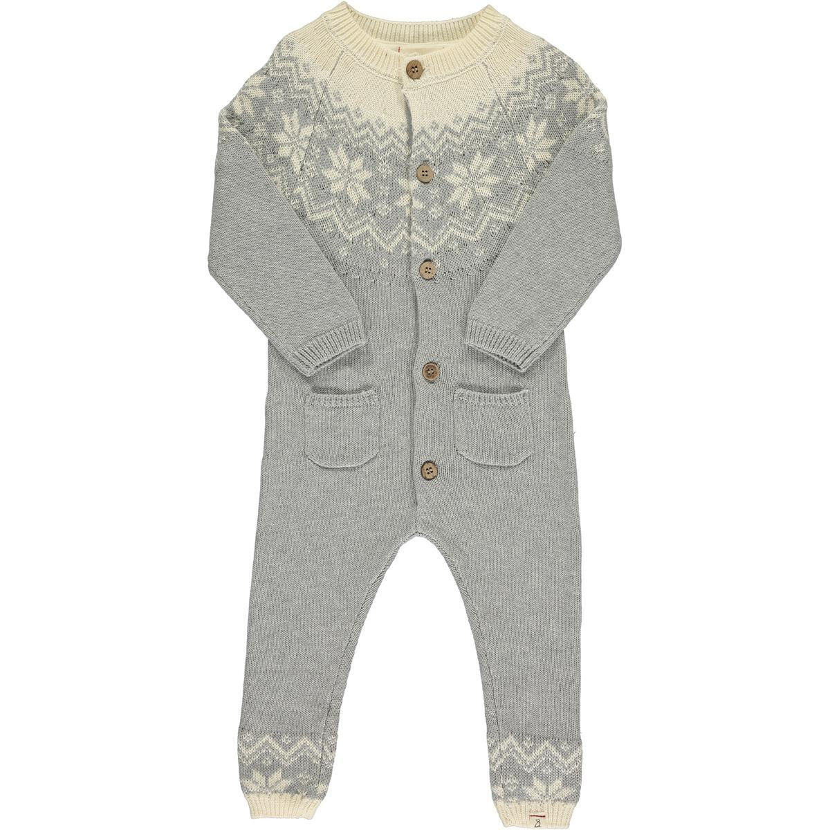 Fair Isle Romper - Grey