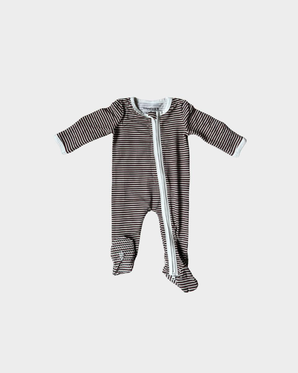 Footie Romper | Christmas Stripes