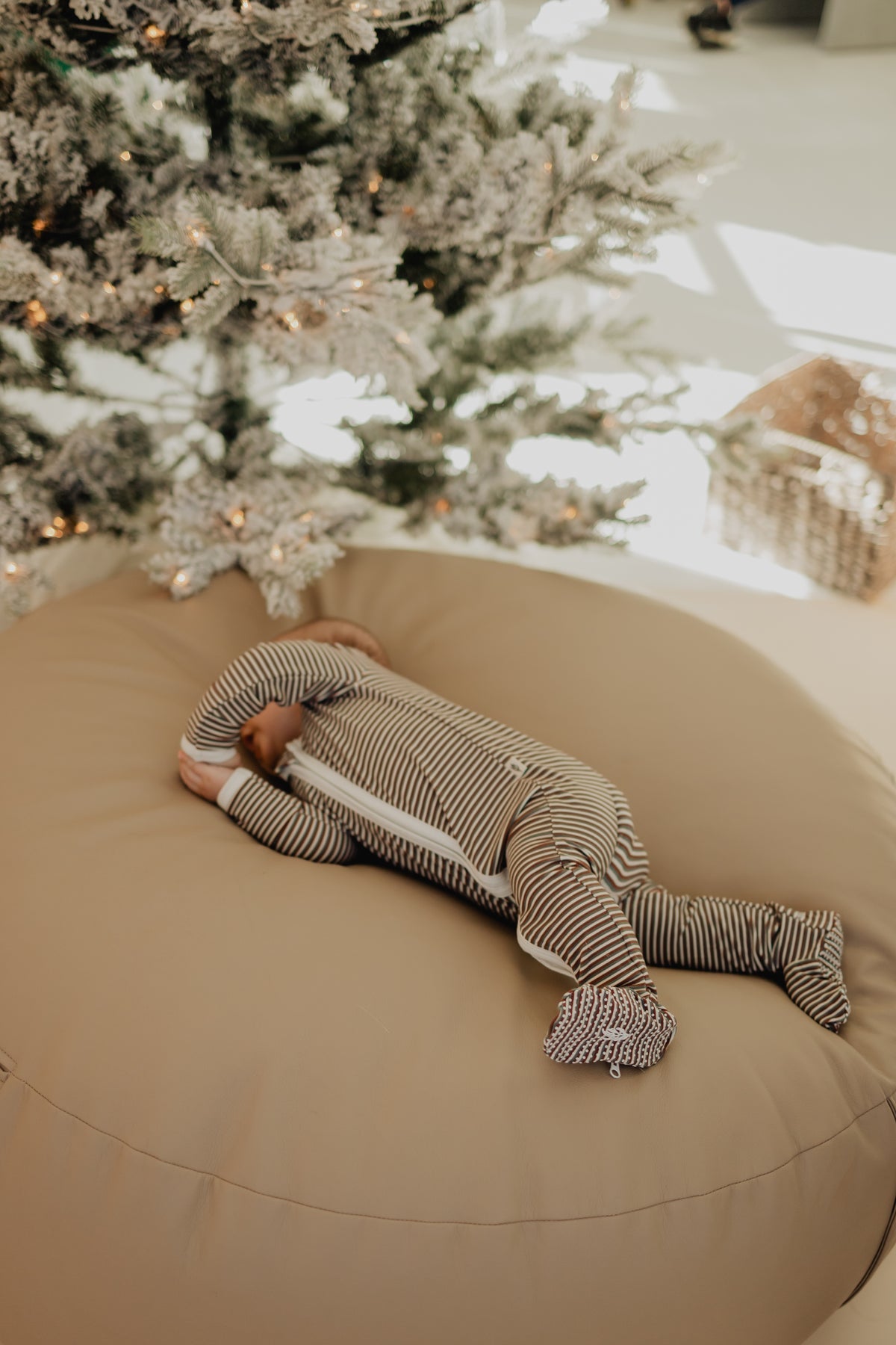 Footie Romper | Christmas Stripes