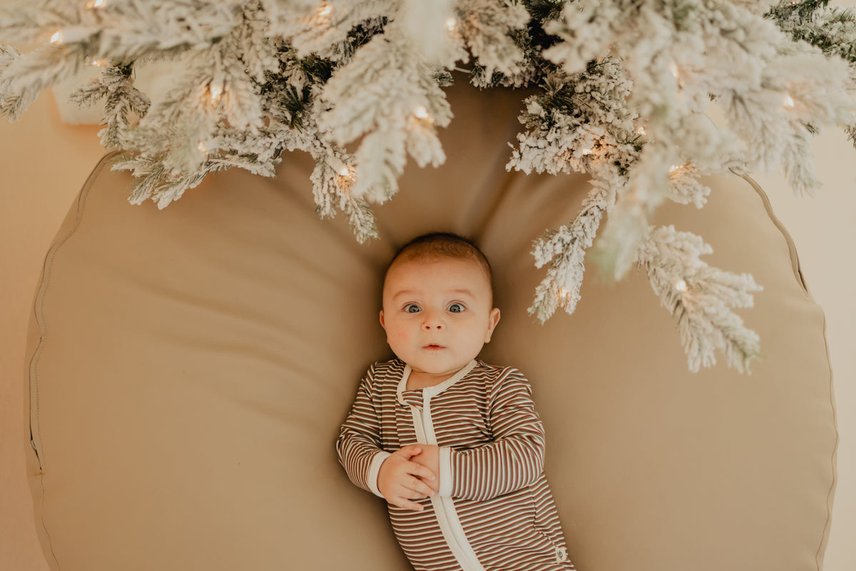 Footie Romper | Christmas Stripes