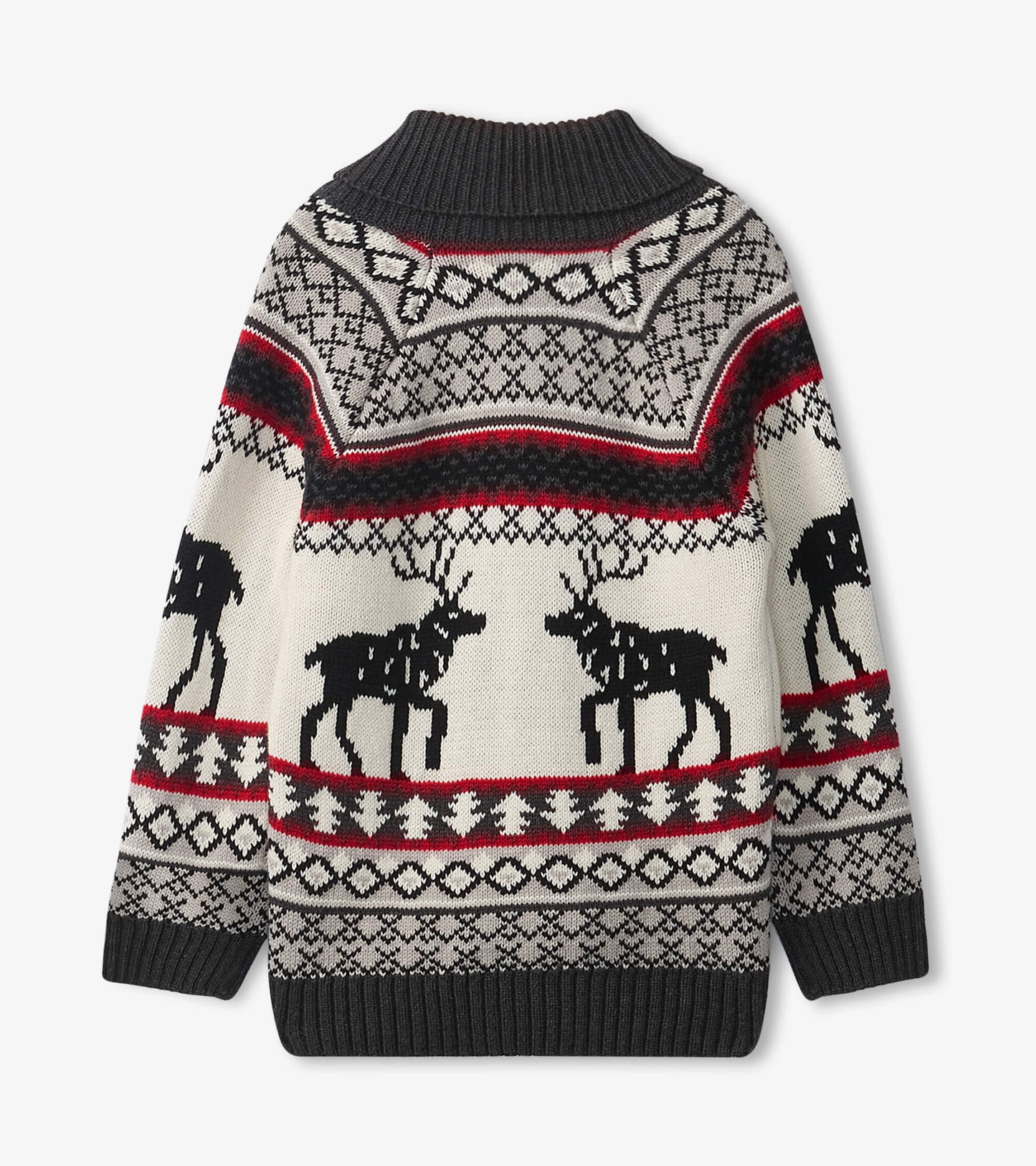 Holiday Elk Shawl Collar Cardigan
