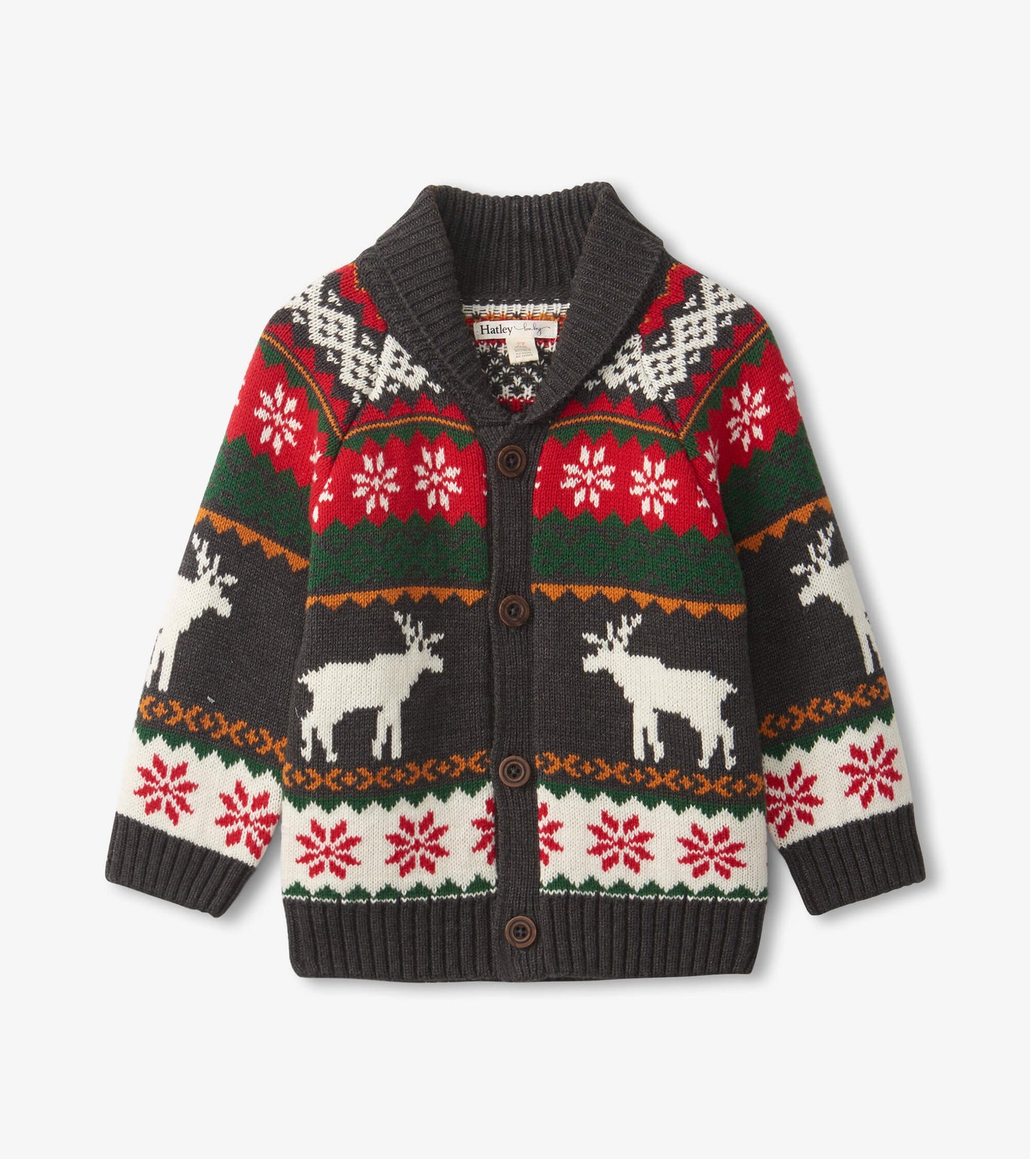Christmas Stag Shawl Collar Cardigan