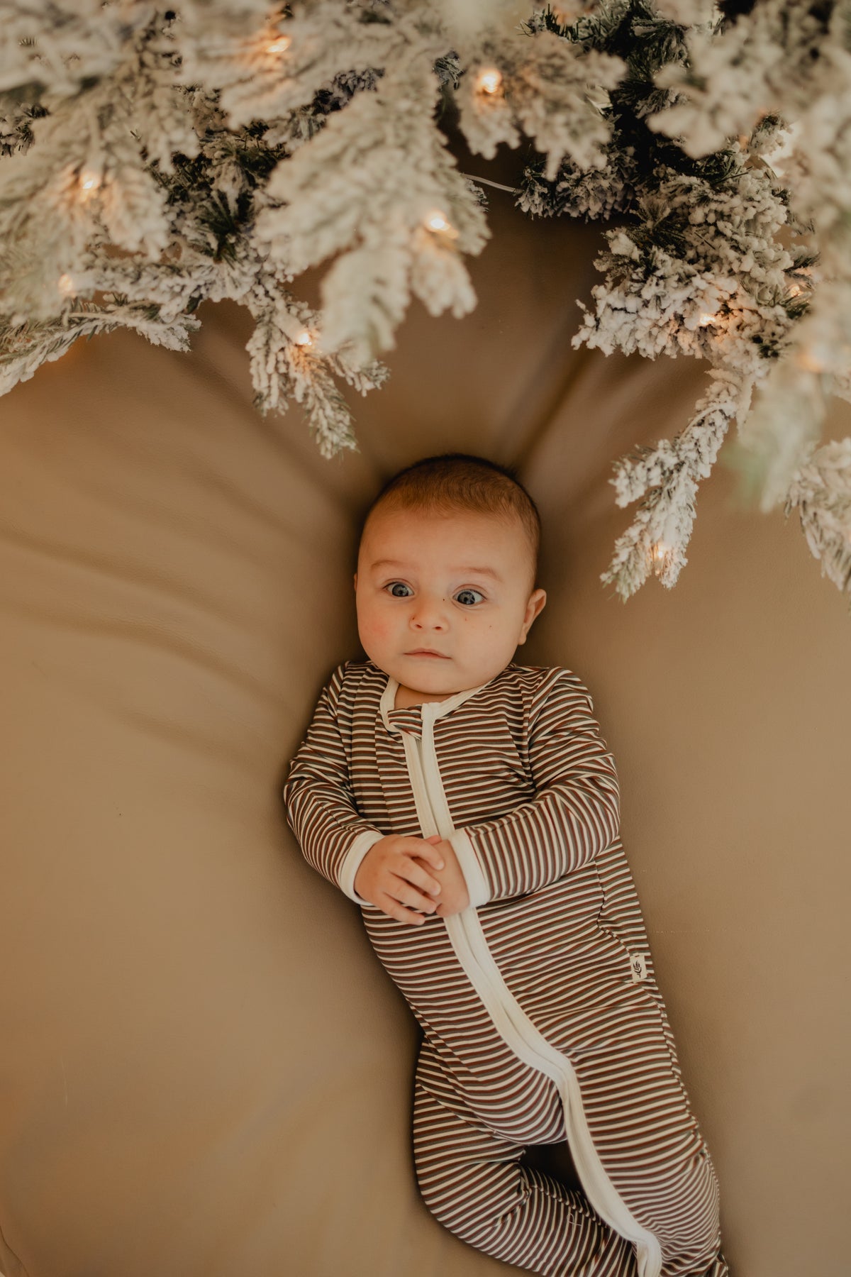 Footie Romper | Christmas Stripes