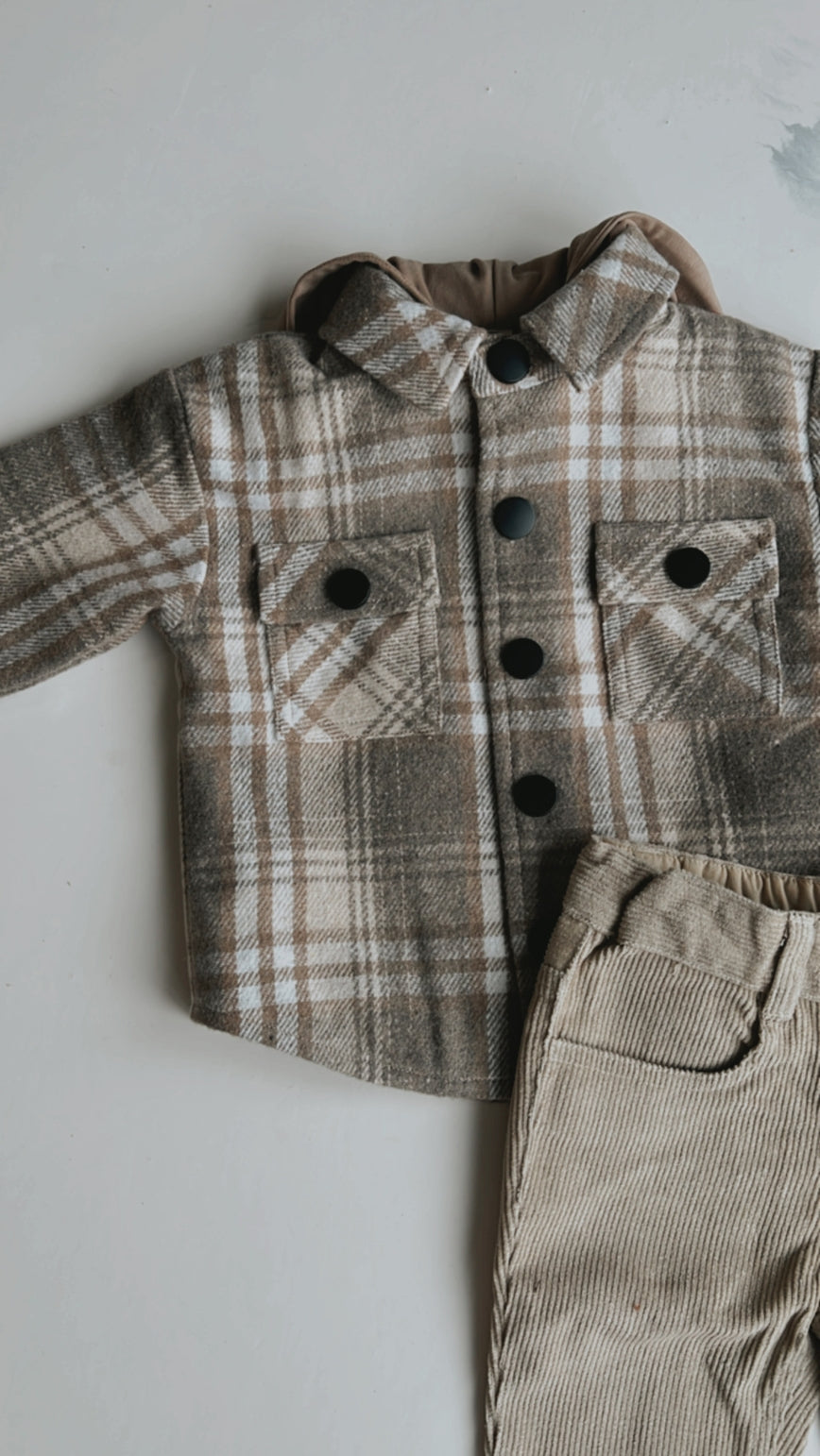 Hooded Shacket | Wheat