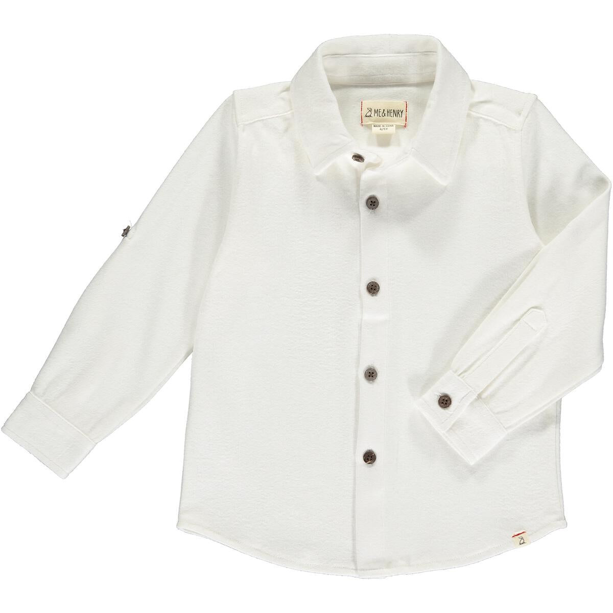 Jersey Button Down - White