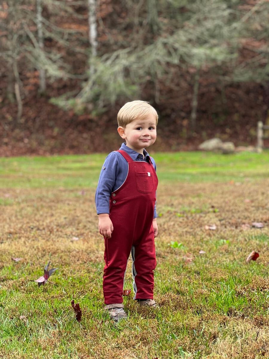 Jersey Overalls - Burgundy Red