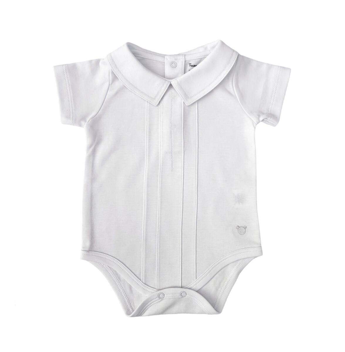Joseph Embroidered Bodysuit Short Sleeve - White