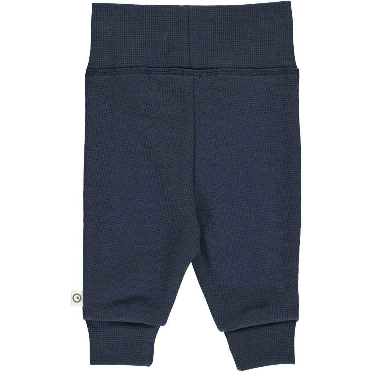 Mini Me Solid Waffle Pants - Night Blue