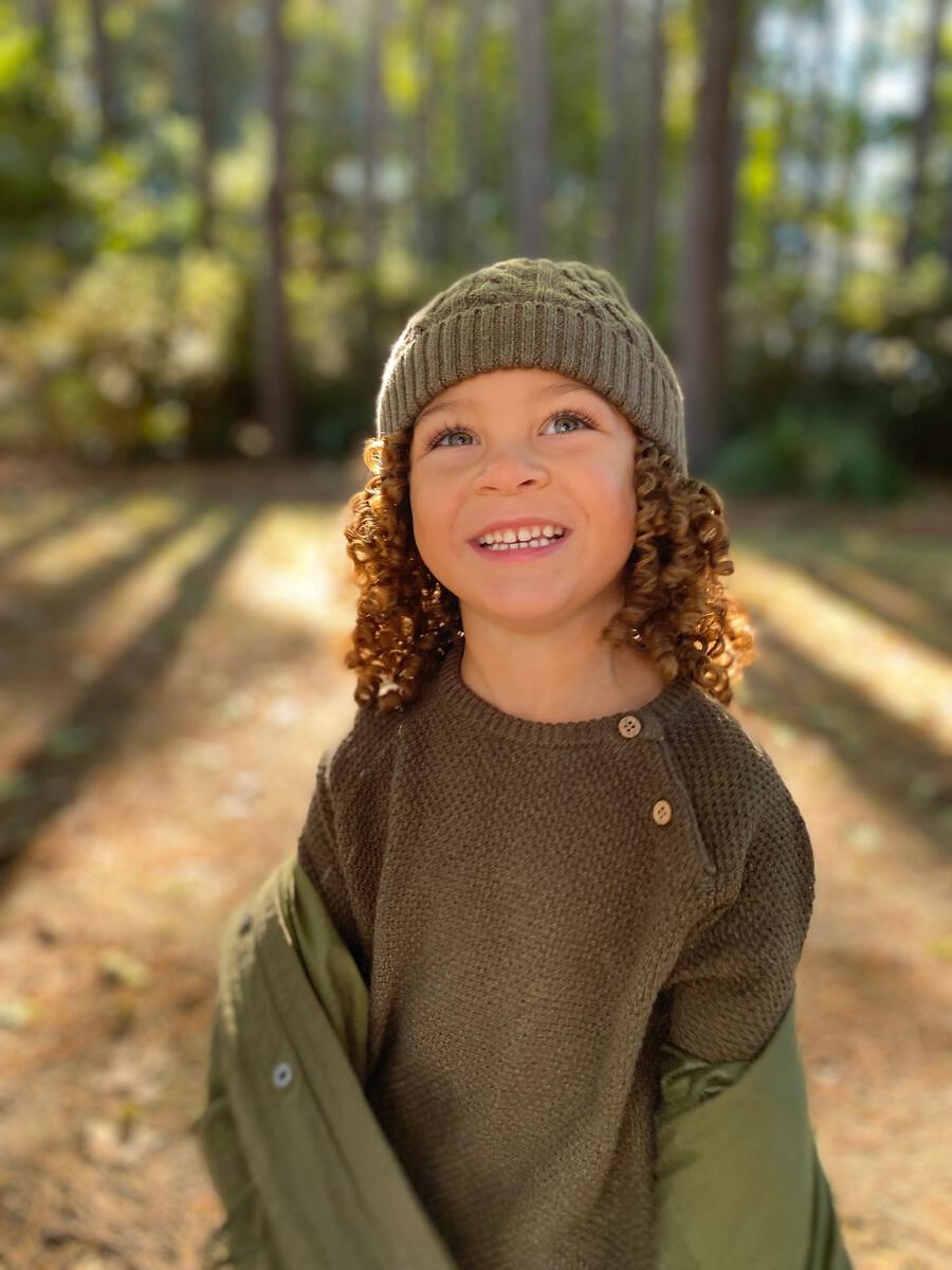 Knit Beanie - Green