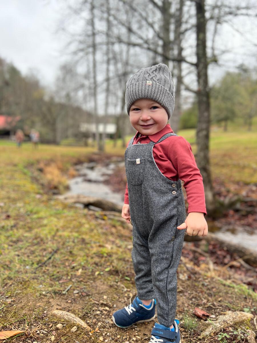 Pique Polo Onesie - Persimmon