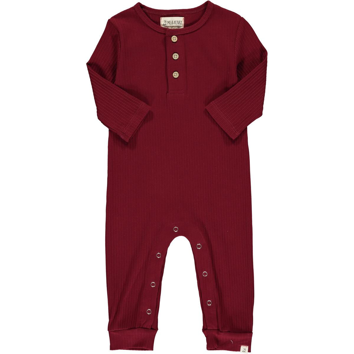 Ribbed Romper - Red