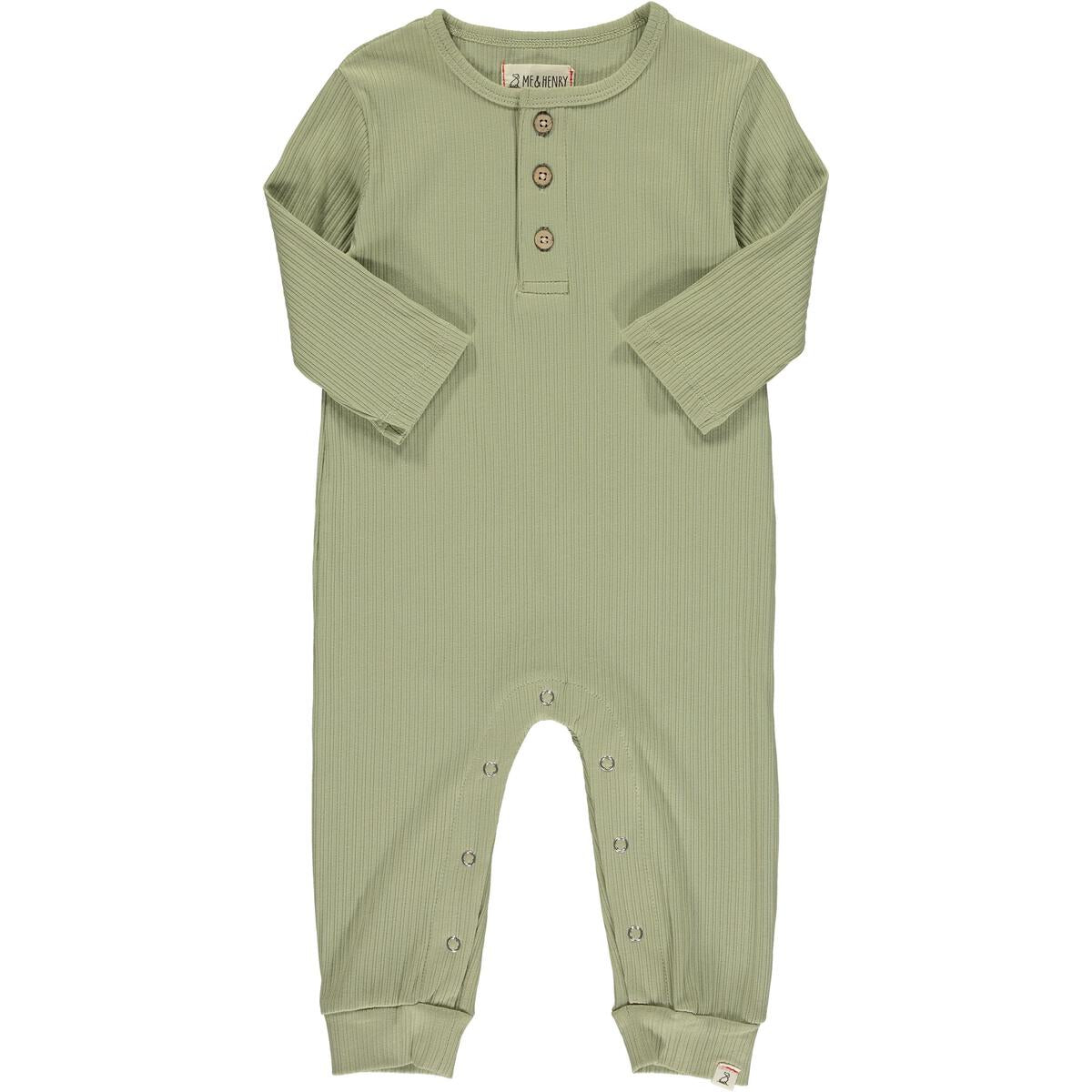 Ribbed Romper - Sage