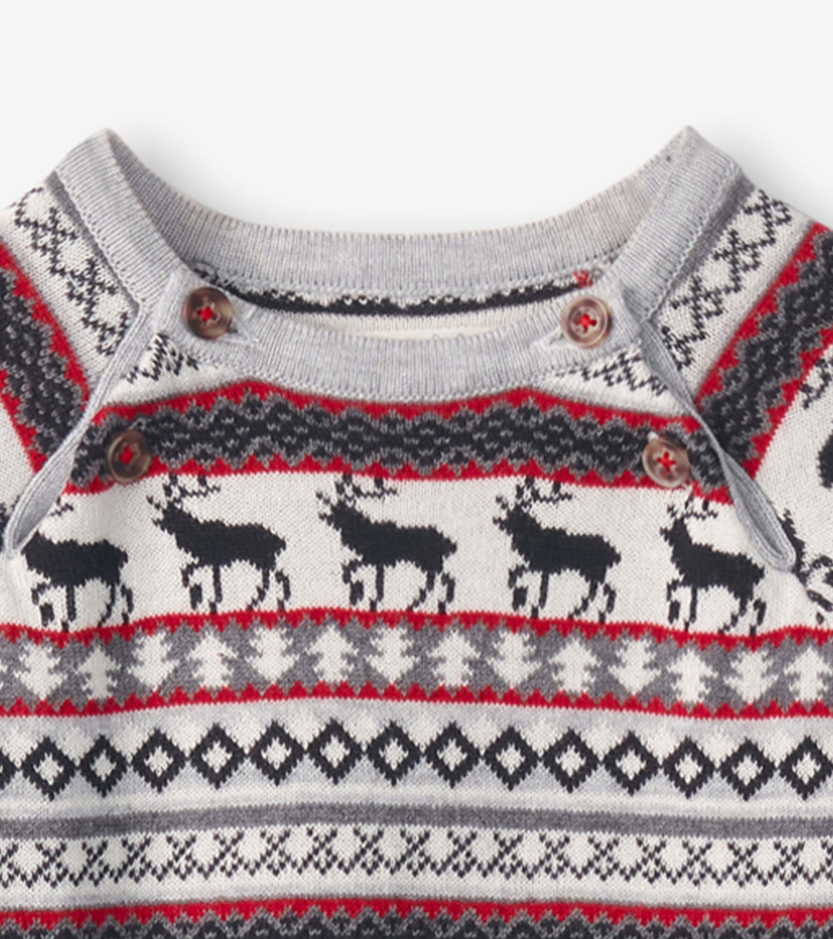Baby Stag Fair Isle Sweater Onesie