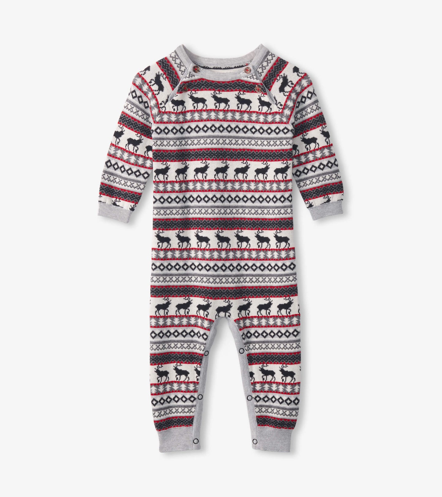 Baby Stag Fair Isle Sweater Onesie