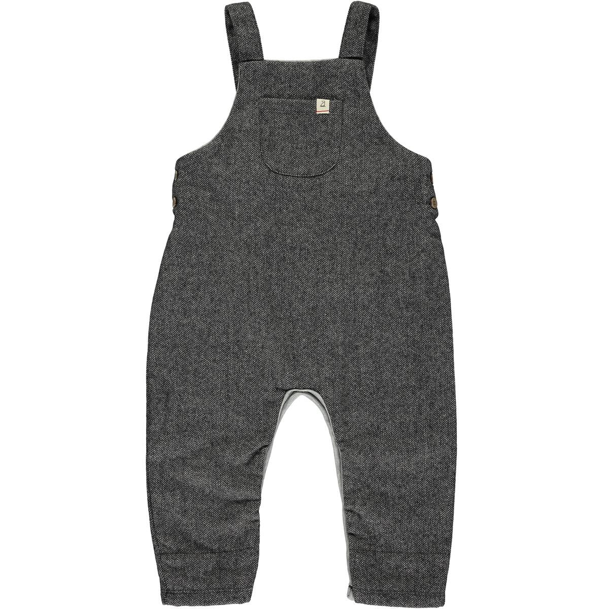 Woven Overalls - Charcoal Tweed