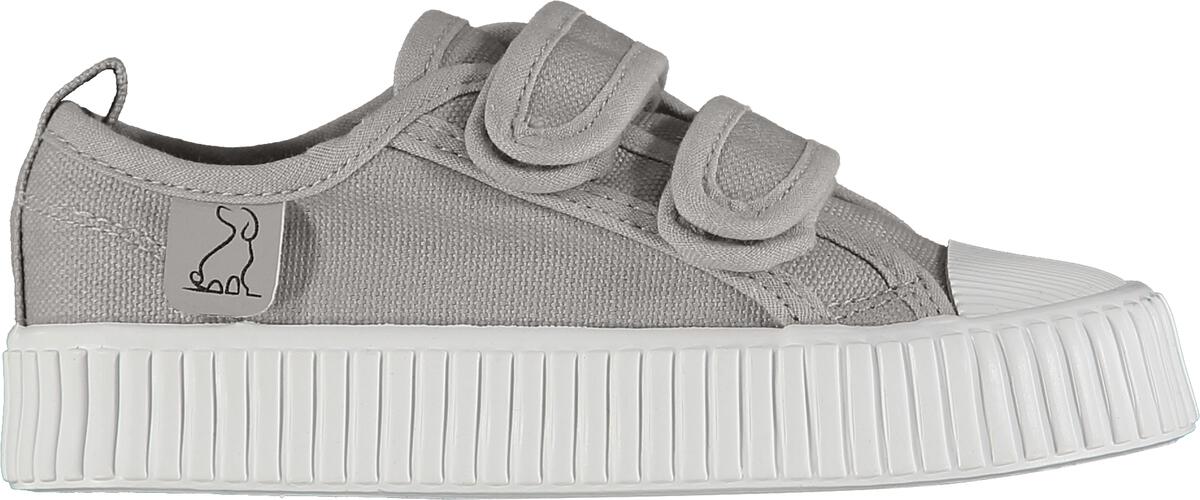 Double Velcro Canvas Shoe - Grey