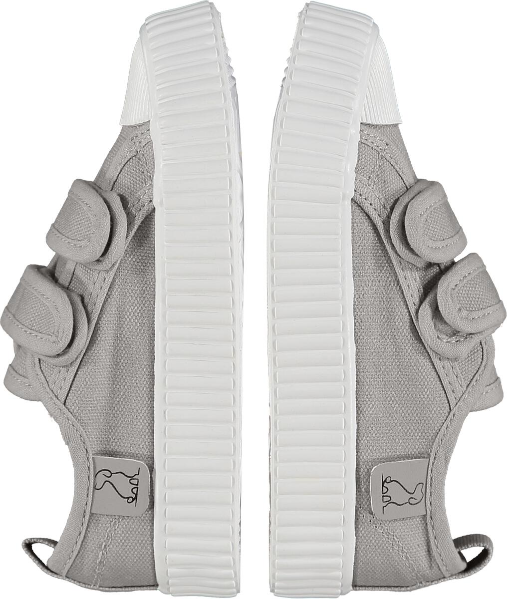 Double Velcro Canvas Shoe - Grey