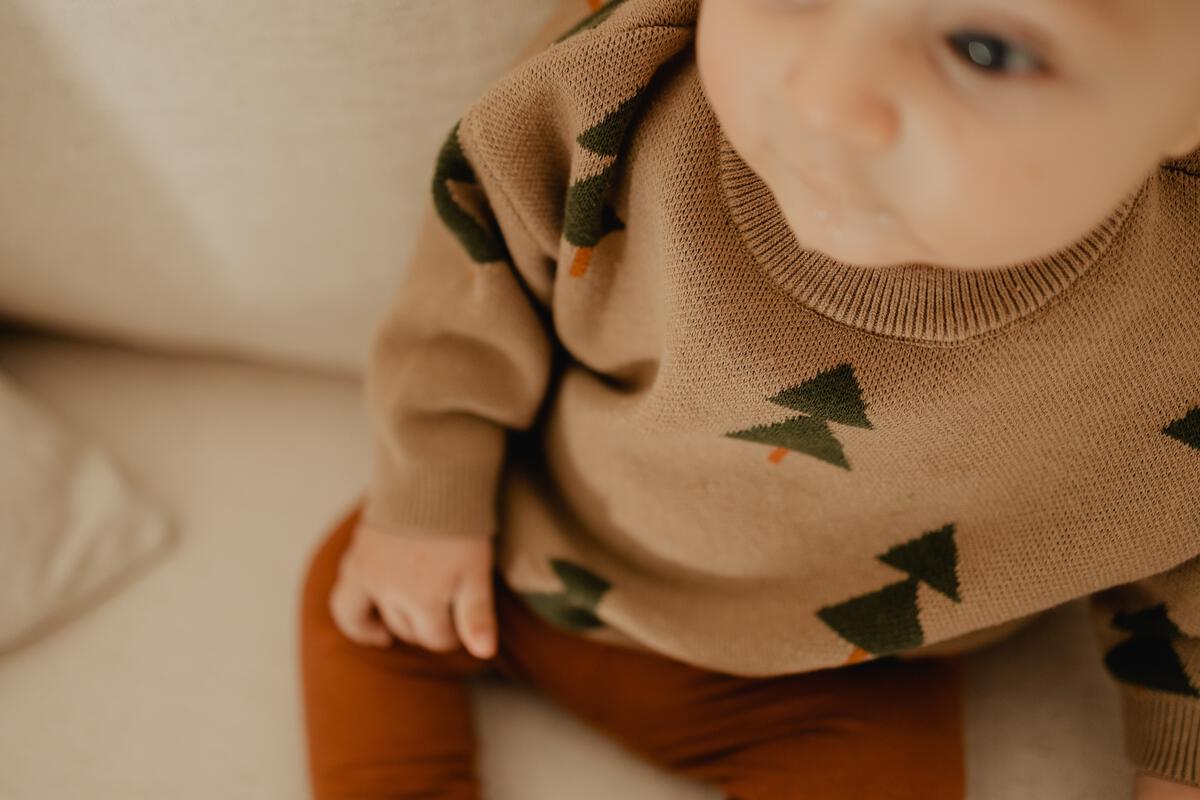Jacquard Knit Winter Tree Sweater