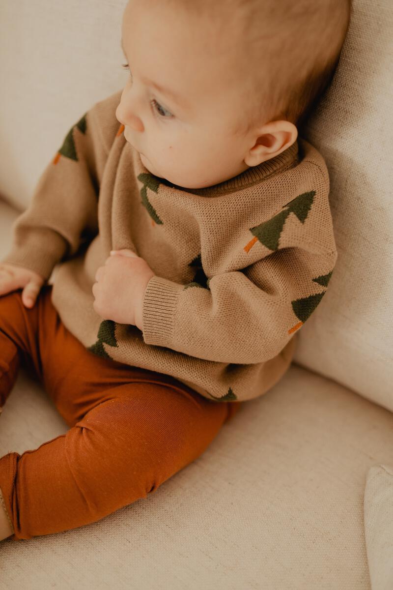 Jacquard Knit Winter Tree Sweater