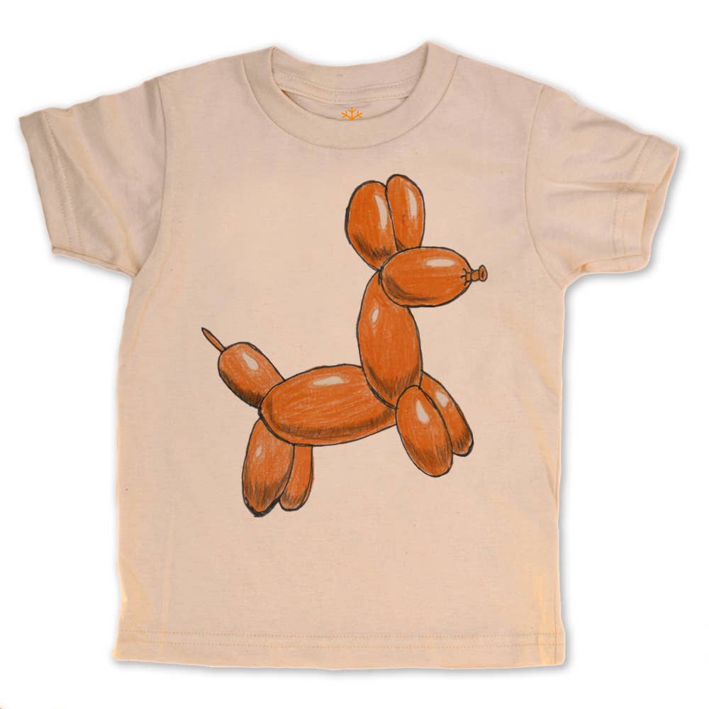 Balloon Dog Tee - Natural Organic