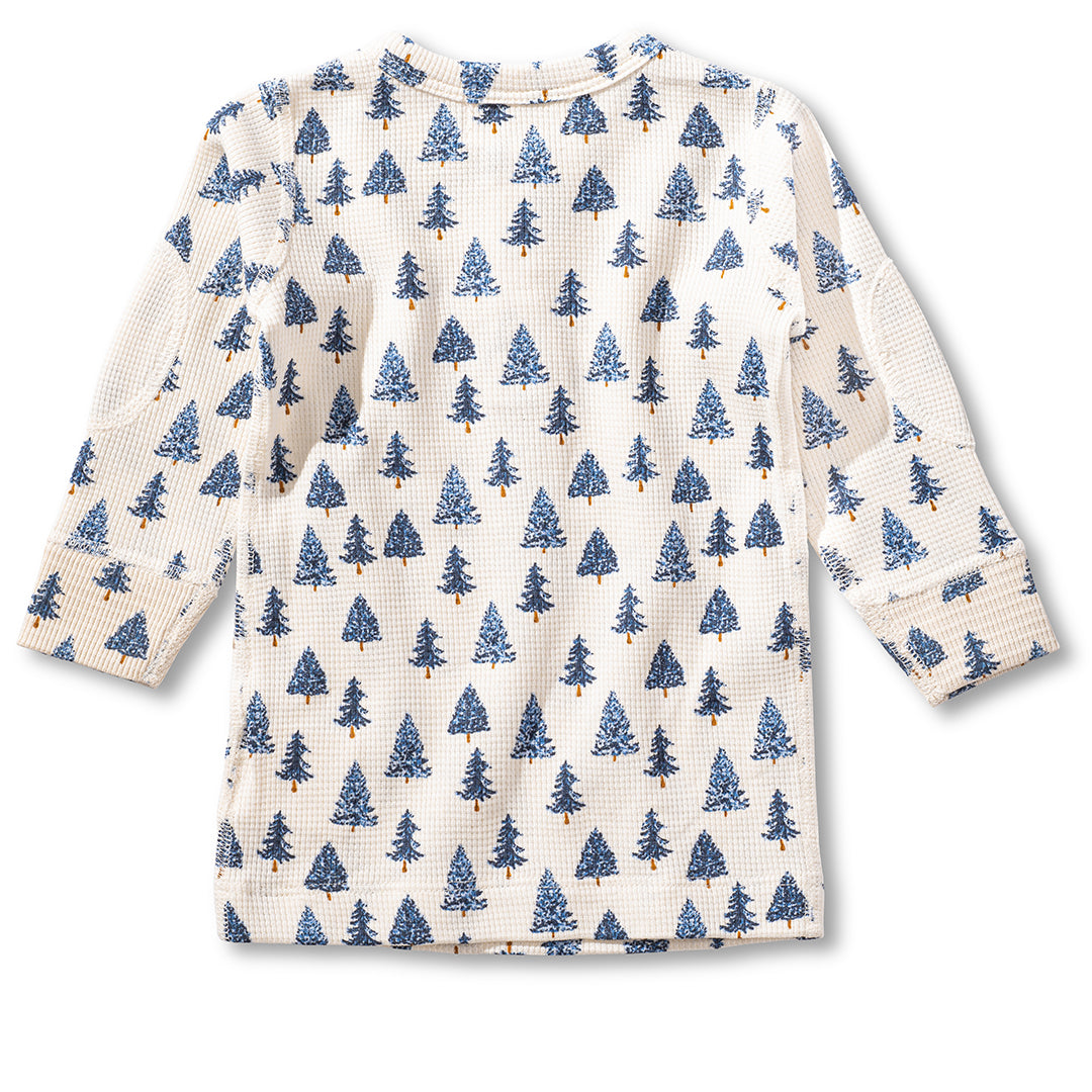 Pine Tree Waffle Long Sleeve Top