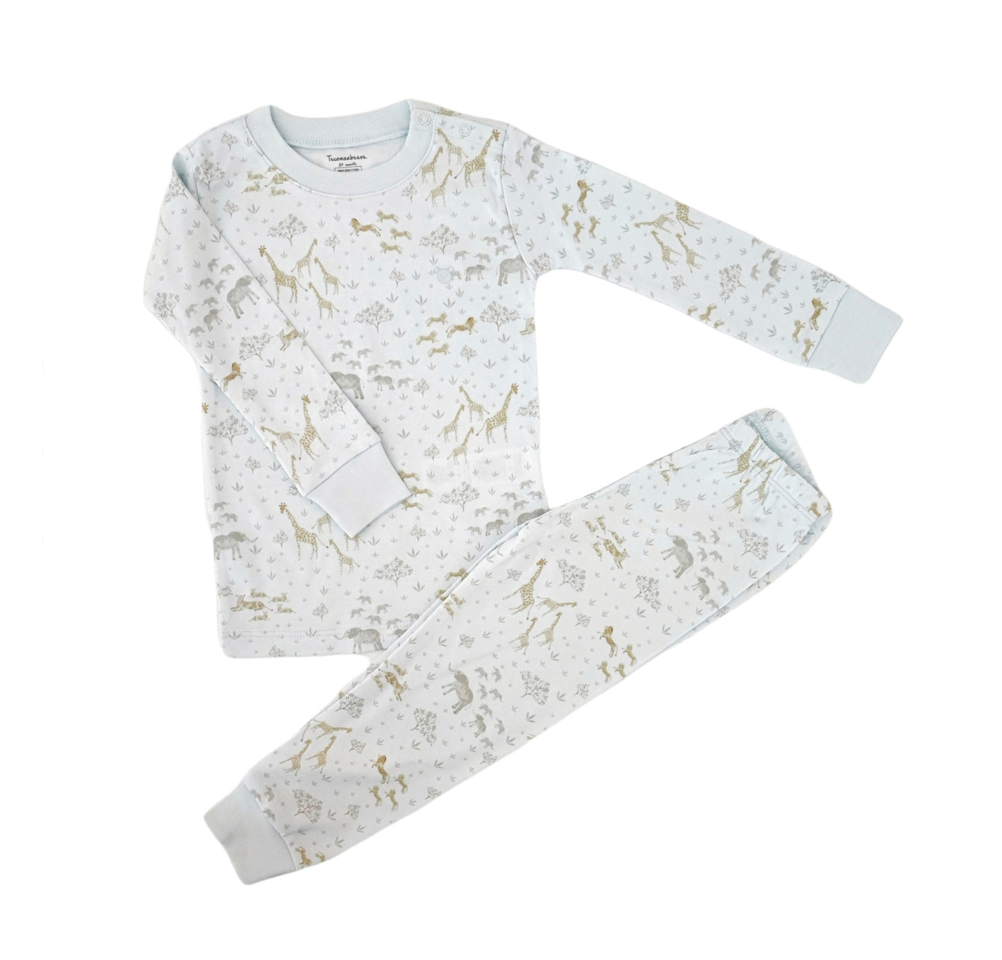 Safari Long Set Pajama Set - Blue