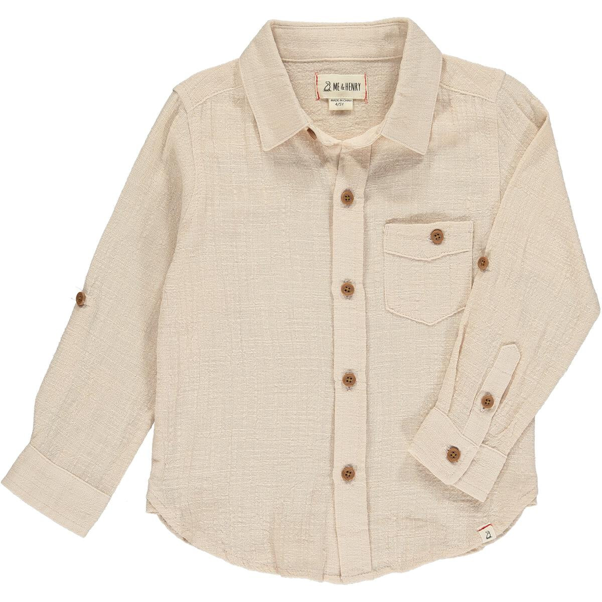 MERCHANT Long Sleeved Shirt, Oat