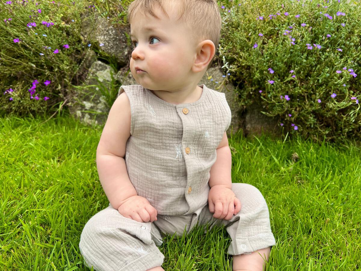 MEWAN Romper, Grey Jellyfish