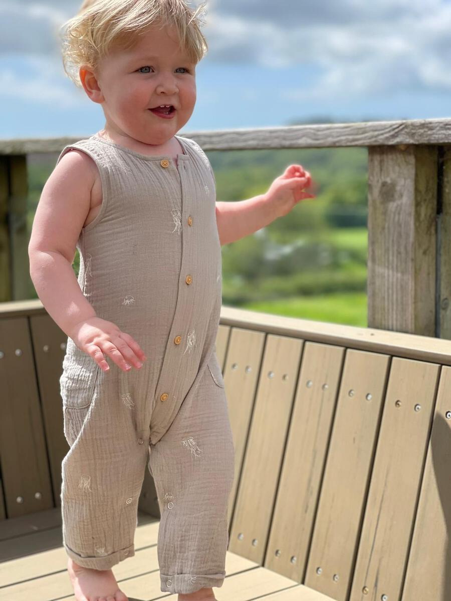 MEWAN Romper, Grey Jellyfish