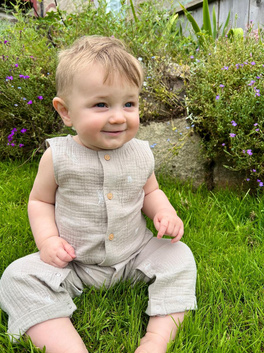 MEWAN Romper, Grey Jellyfish