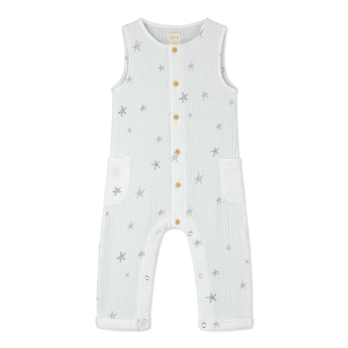 MEWAN Romper, White Starfish