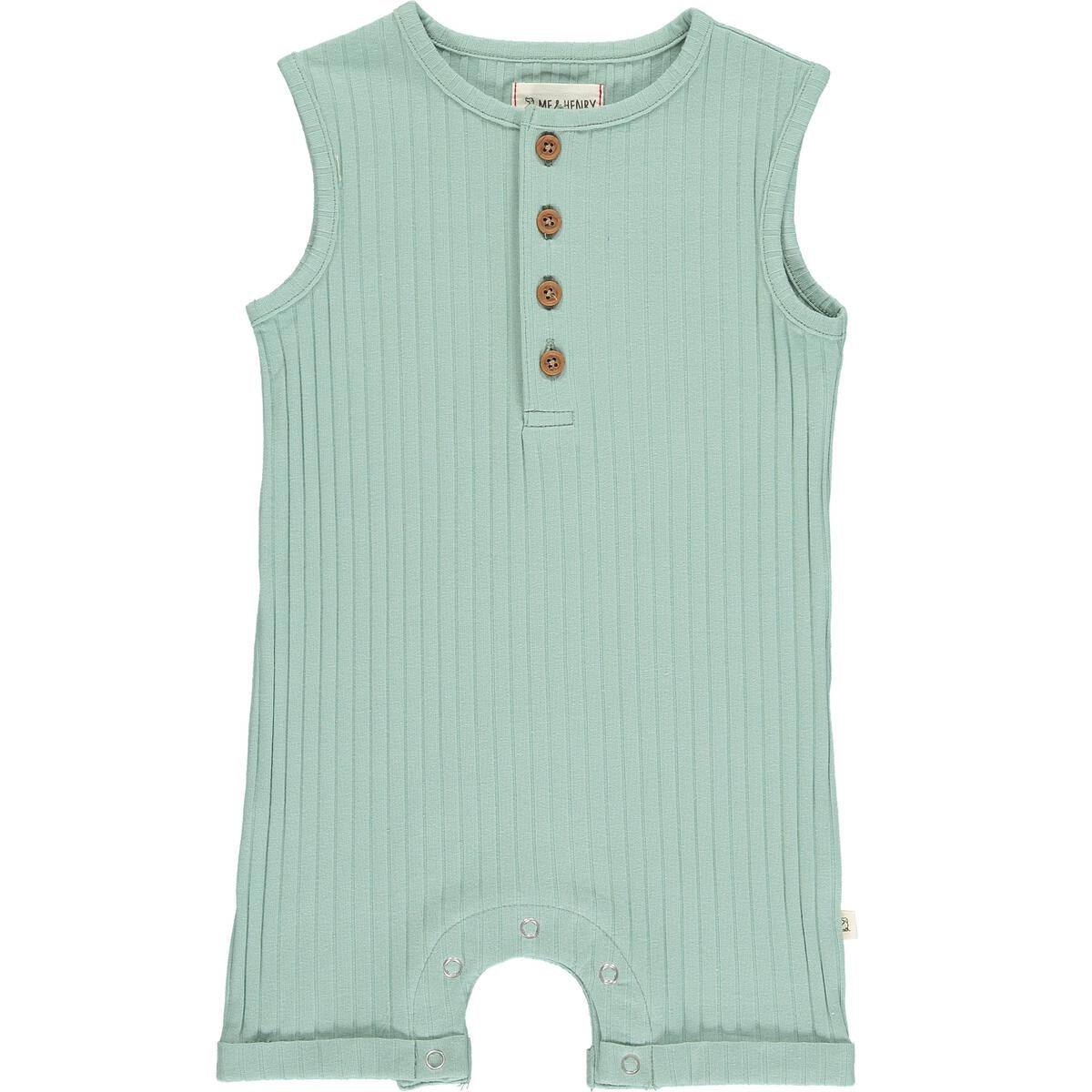 Ribbed Romper, Sage