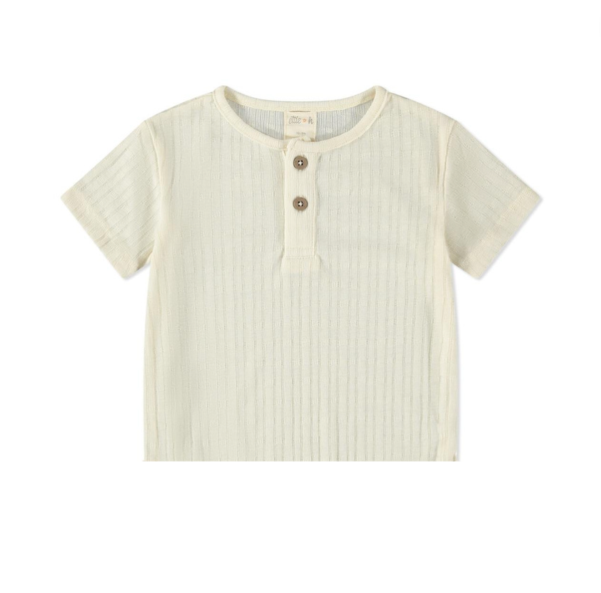 JAVON Short Sleeve Top, Ivory