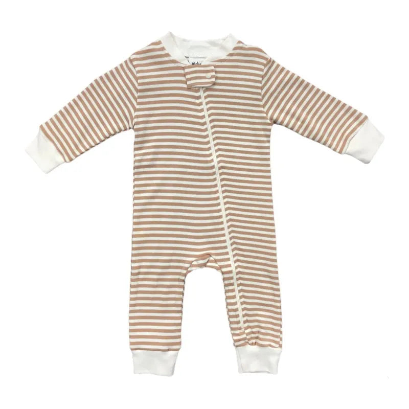 Asymmetrical Zip Romper, Caramel