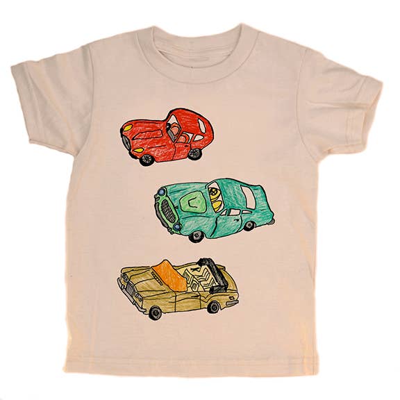 3 Cars Tee - Natural Organic