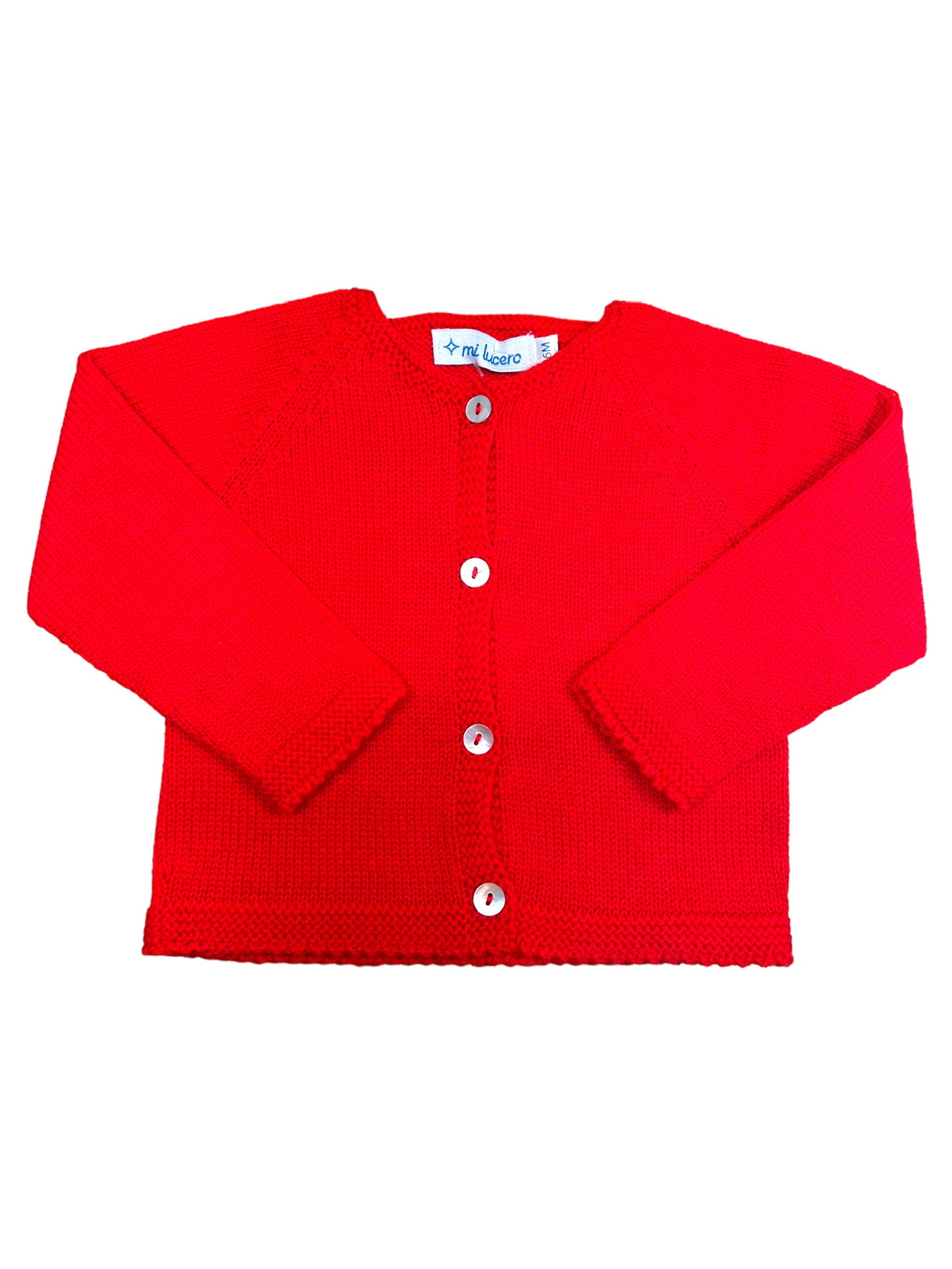 Four Button Cardigan - Red