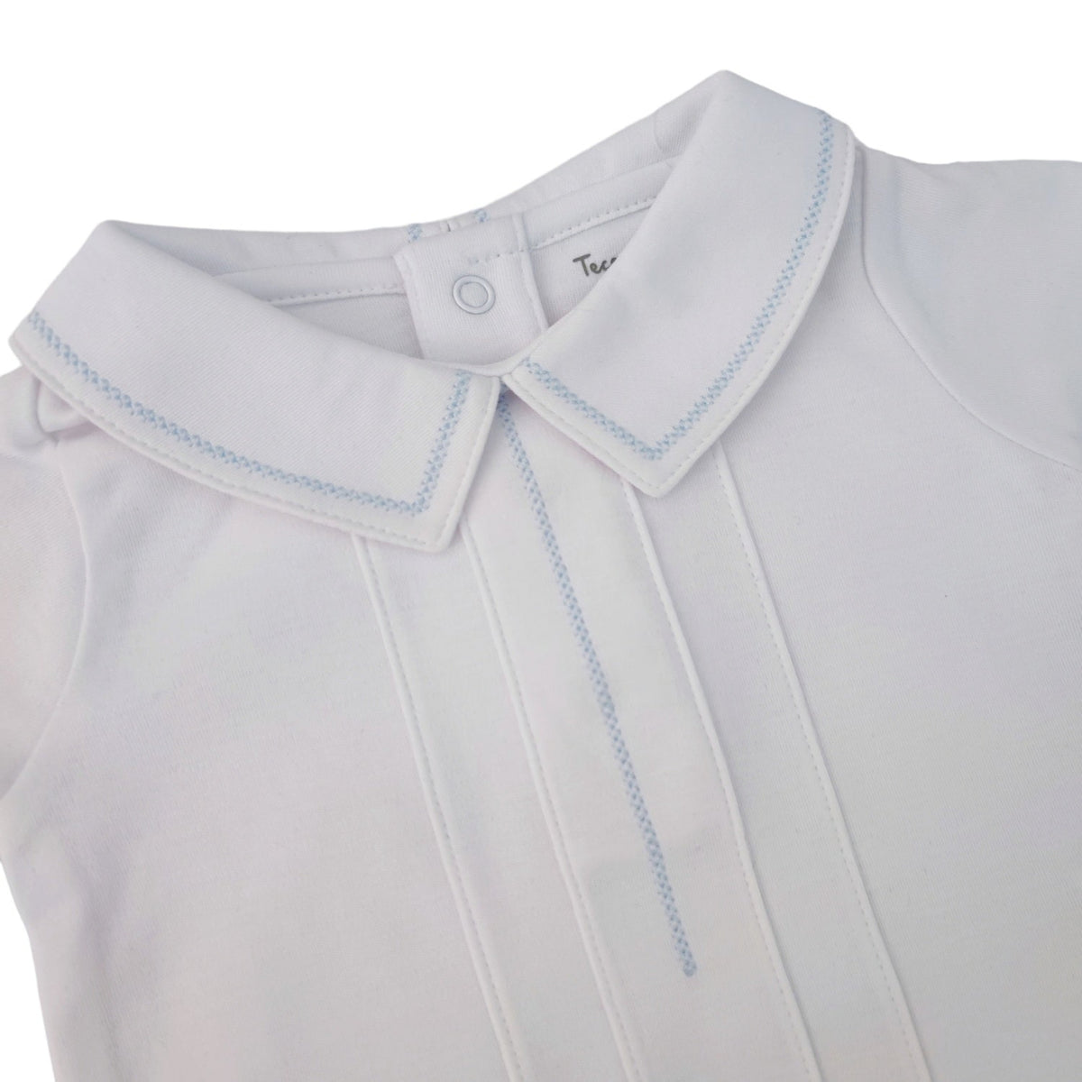 Joseph Bodysuit Short Sleeve - White & Light Blue