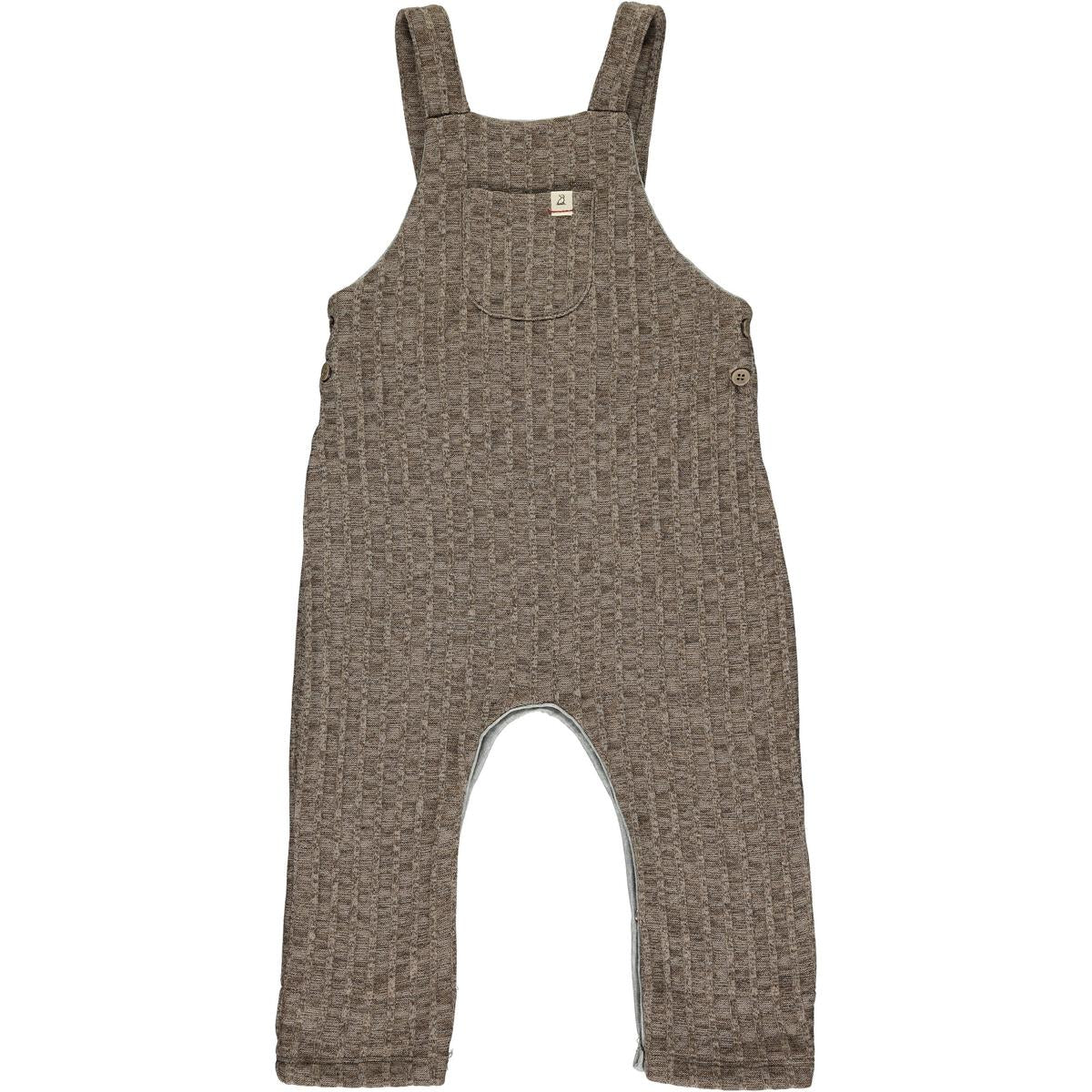 Jersey Knit Overalls - Brown