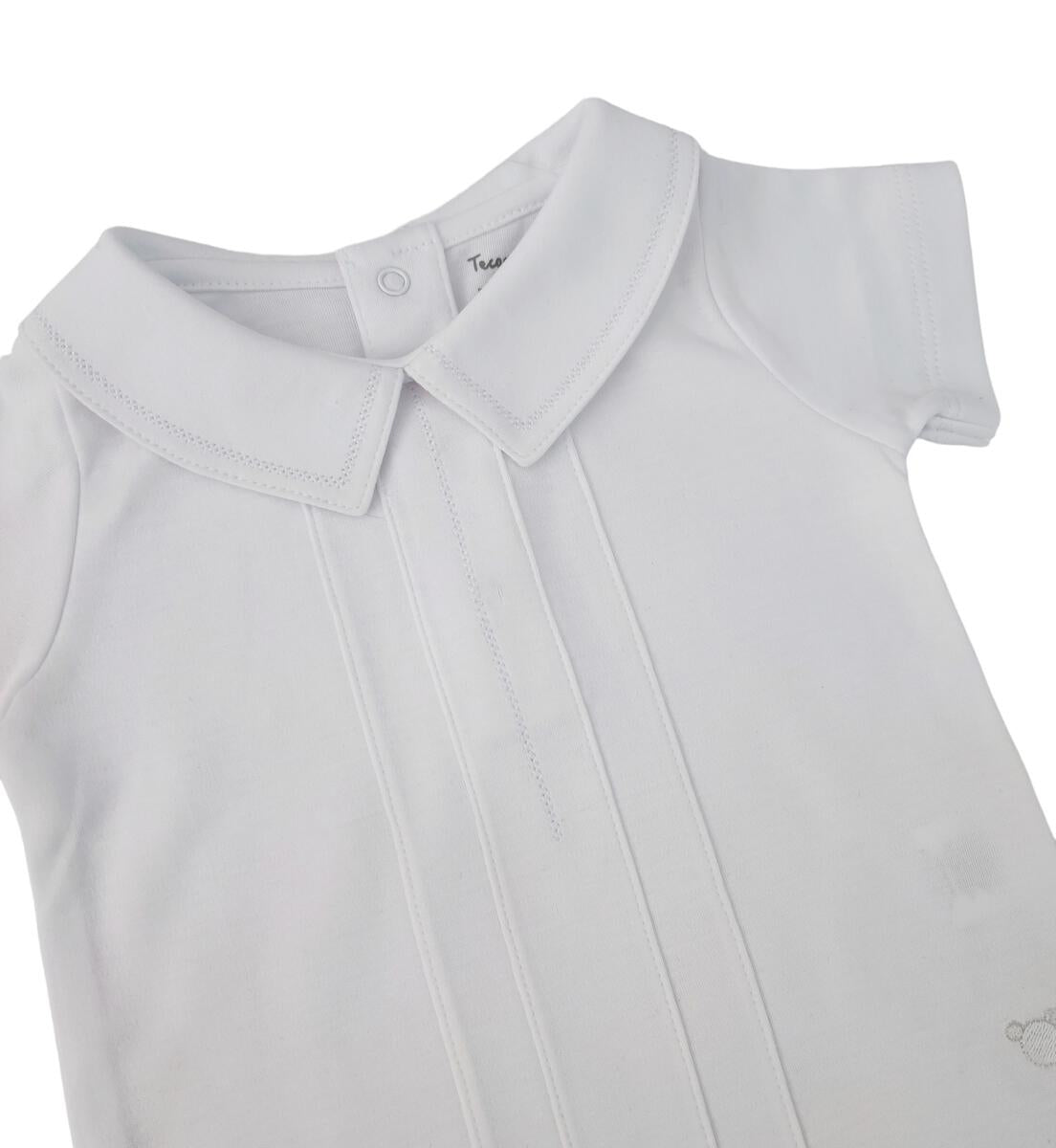 Joseph Embroidered Bodysuit Short Sleeve - White