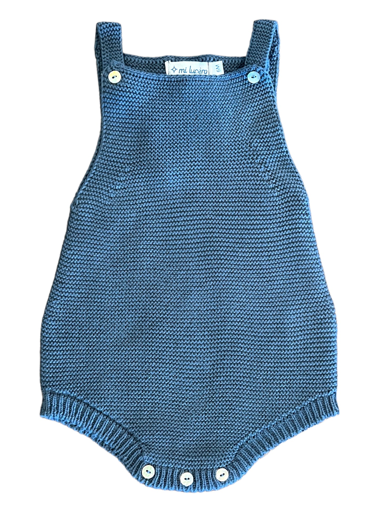 Knit Dungaree Bubble - Steward Blue