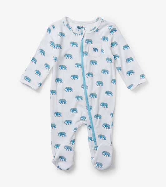 Painted Elephants Baby Footed Sleeper