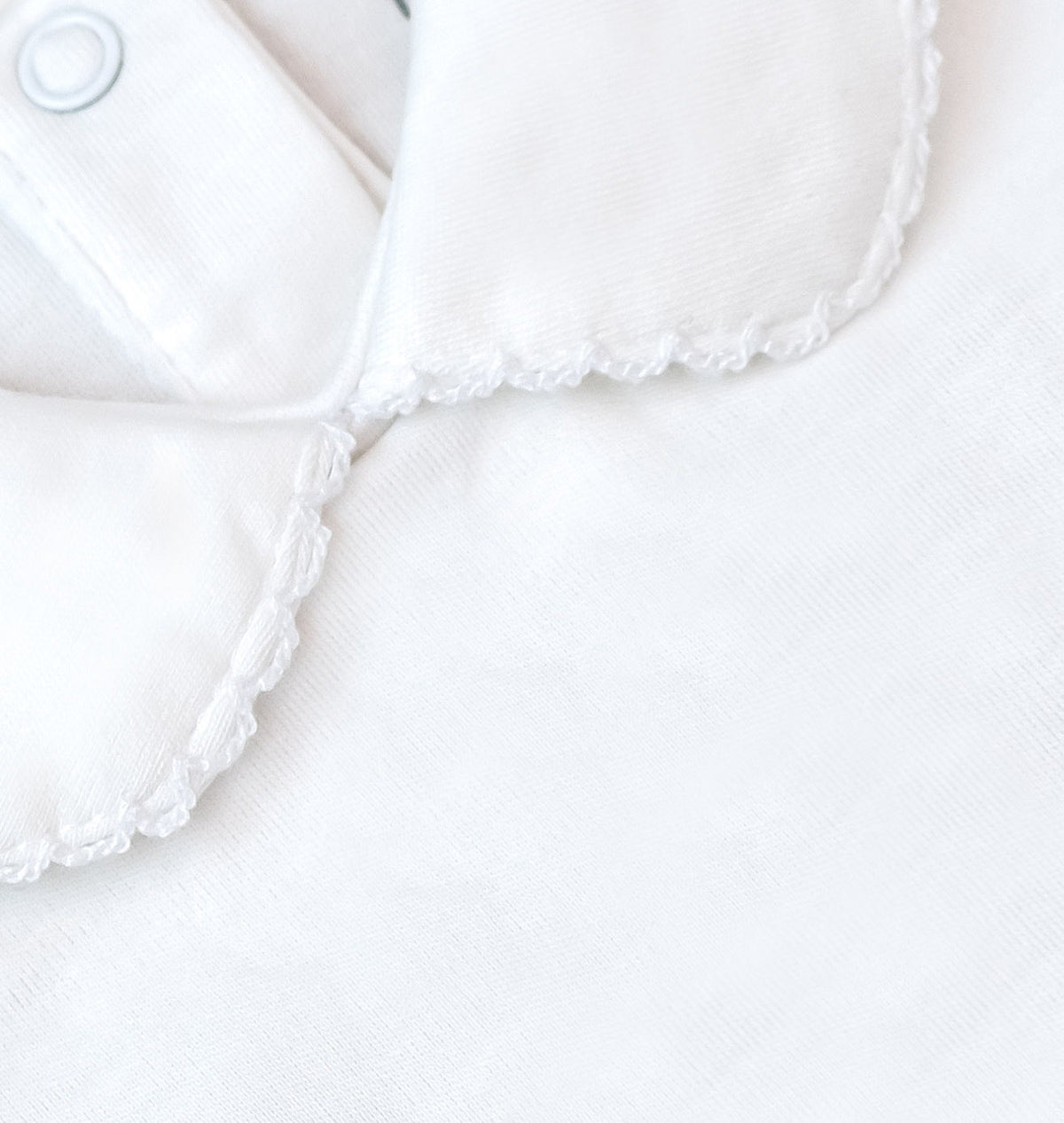 Short Sleeve Bebe Collar Bodysuit - White
