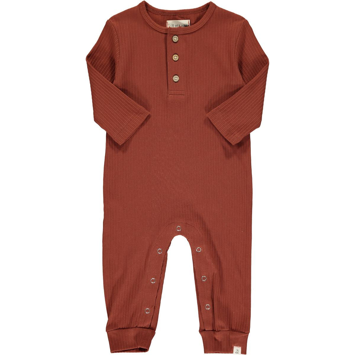 Ribbed Romper - Rust