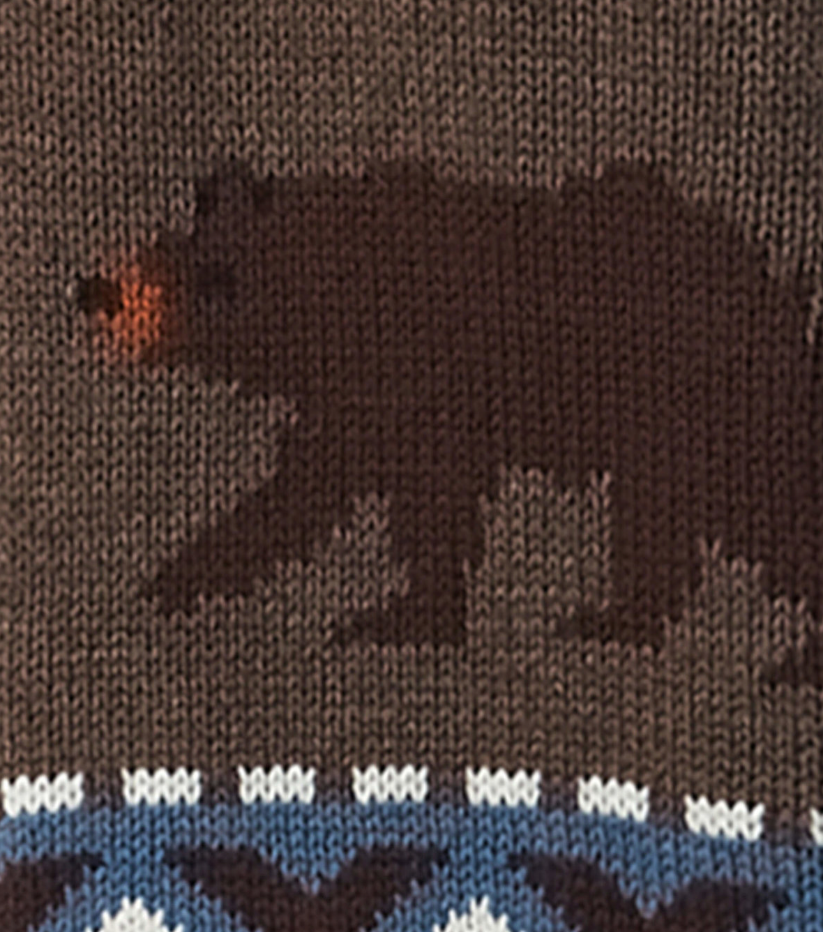 Winter Bear Shawl Collar Cardigan